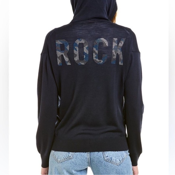 Zadig & Voltaire Sixtine Camo Rock Strass Wool Jacket - Picture 2 of 14